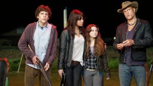 zombieland horror film woody harrelson jesse eisenberg emma stone best top ten list movie reviews