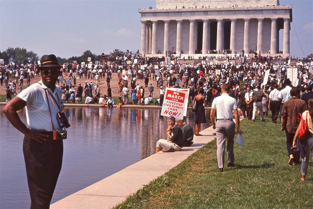 Crowd gathering at the Lincoln Memorial for the March on Washington in I AM NOT YOUR NEGRO a Magnolia Pictures release. Photo courtesy of Magnolia Pictures