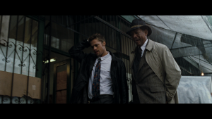 se7en morgan freeman brad pitt walking in the rain1