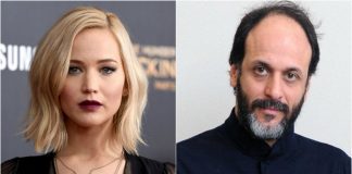 Jennifer Lawrence e Luca Guadagnino, qui ritratti in un collage di due primi piani, collaboreranno nel film Brutal Rites.