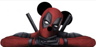 Deadpool è ora nel MCU. Qui è ritratto con delle finte orecchie da topolino, segno del passaggio a Disney.