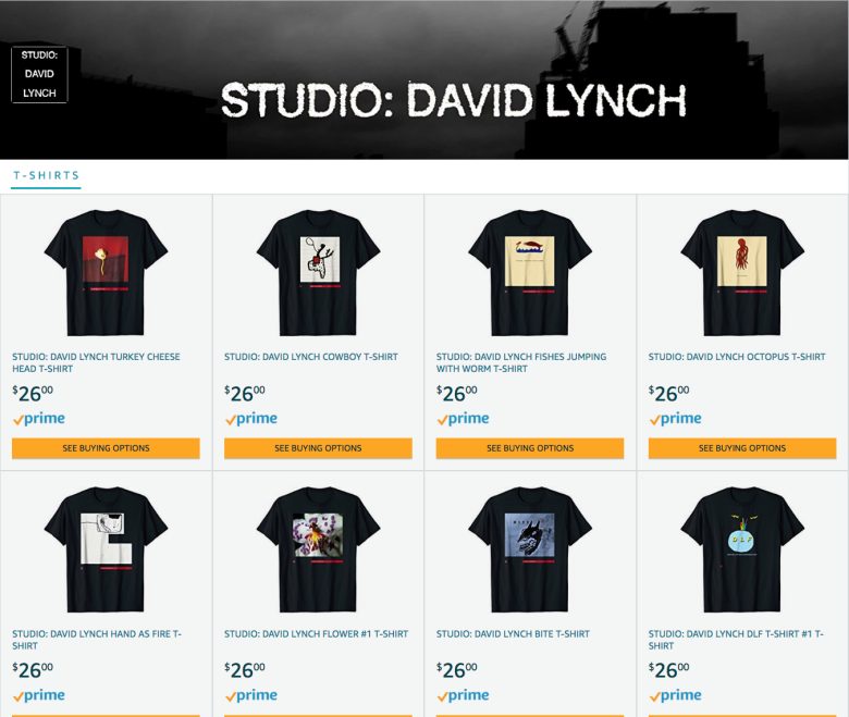 Le magliette di David Lynch!