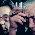 Peter Bogdanovich, John Huston in Orson Wells’ “The Other Side Of The Wind”