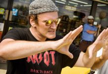 Quentin Tarantino sul set