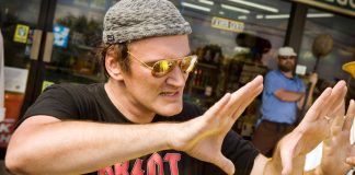 Quentin Tarantino sul set