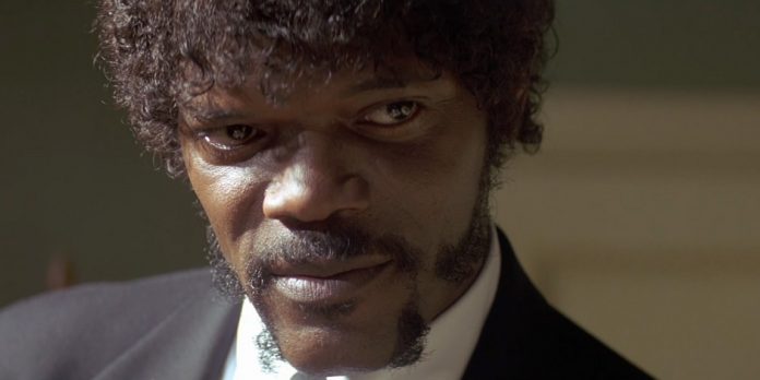 samuel L. Jackson nel film di Quentin Tarantino Pulp Fiction