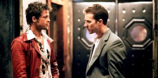 Brad Pitt ed Edward Norton insieme in Fight Club