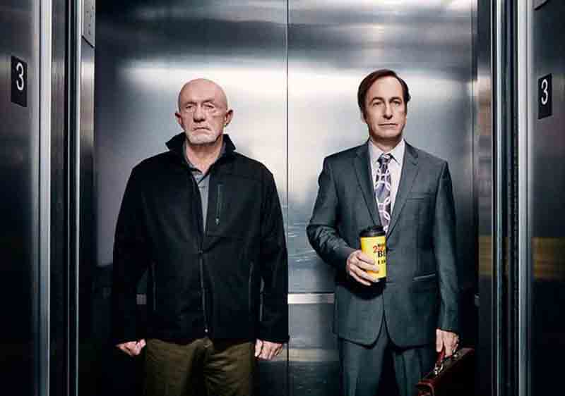 Mike e Saul nella serie TV Better Call Saul, spin-off di Breaking Bad