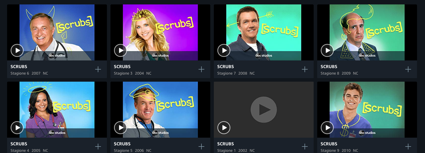 scrubs su amazon prime video