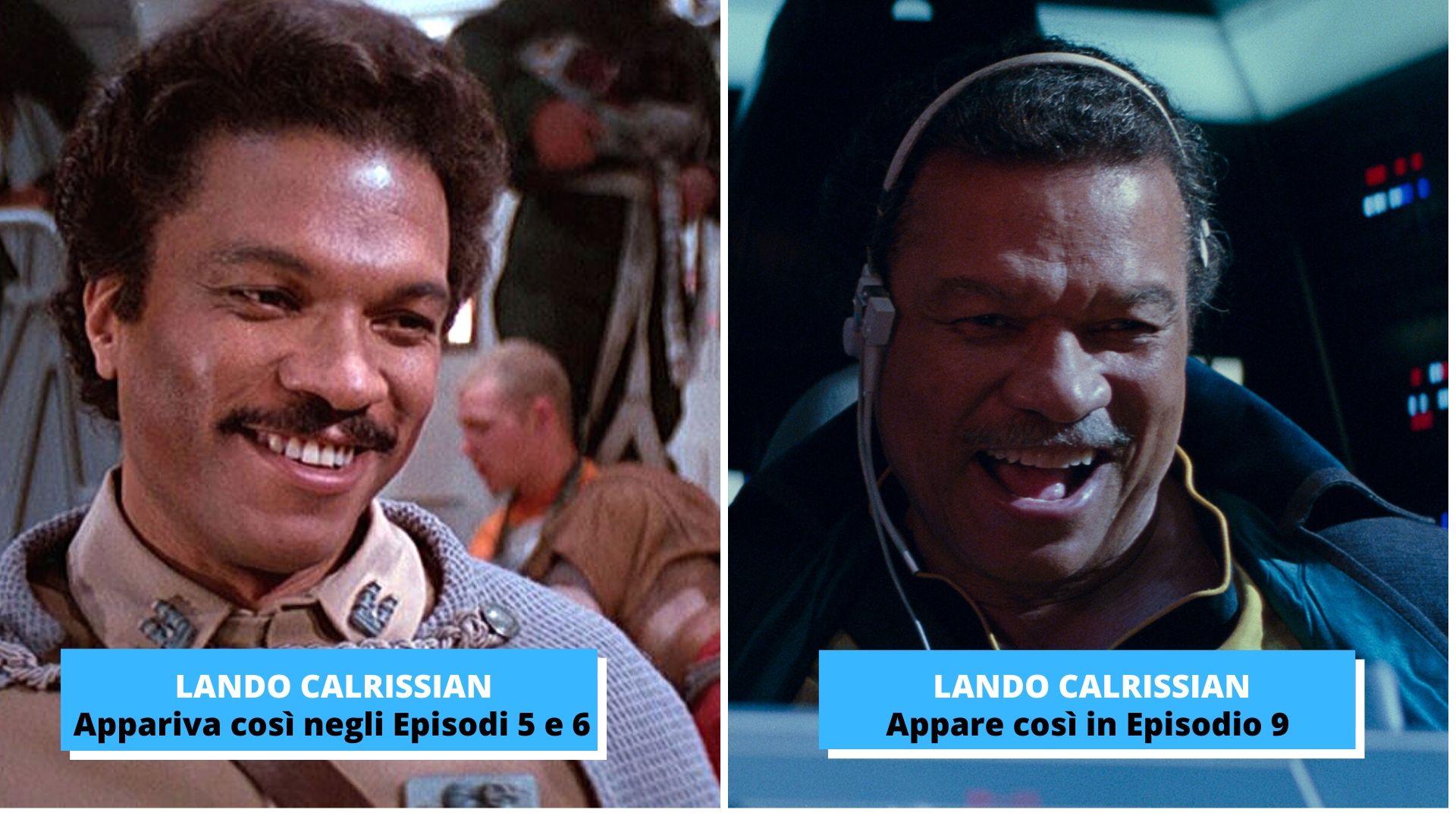 Lando Calrissian in Star Wars, prima e dopo