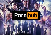 Il logo di pornhub e gli Avengers