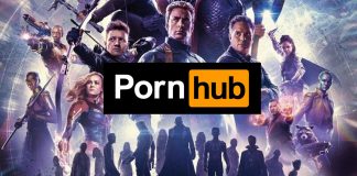 Il logo di pornhub e gli Avengers