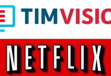 Tim Vision e Netflix, i rispettivi loghi