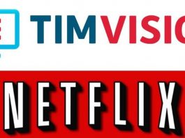 Tim Vision e Netflix, i rispettivi loghi