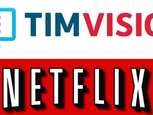 Tim Vision e Netflix, i rispettivi loghi