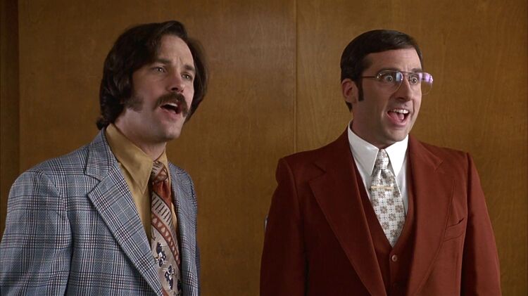 Steve Carell, Anchorman, Brick Tamland, Brian Fantana, Paul Rudd