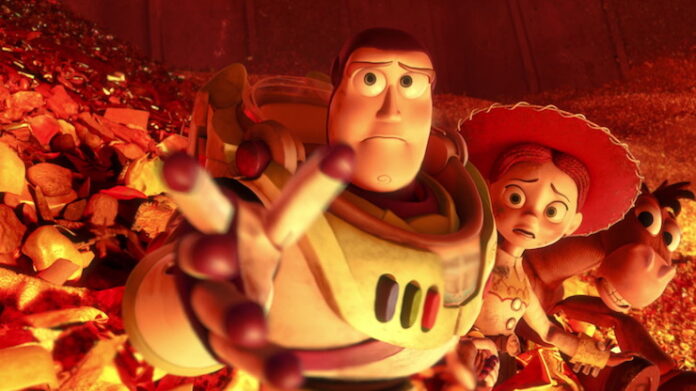 Toy story, giocattoli immortali, scena fuoco