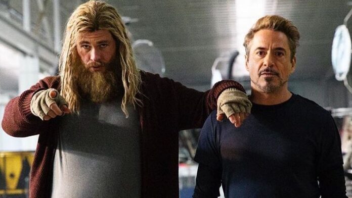 thor iron man, chris hemswort, robert downey jr.