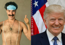 borat, trump