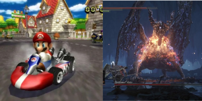 mario kart, dark souls