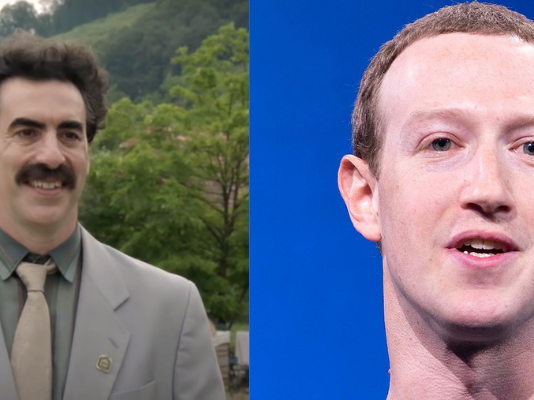 sacha baron cohen, mark zuckerberg