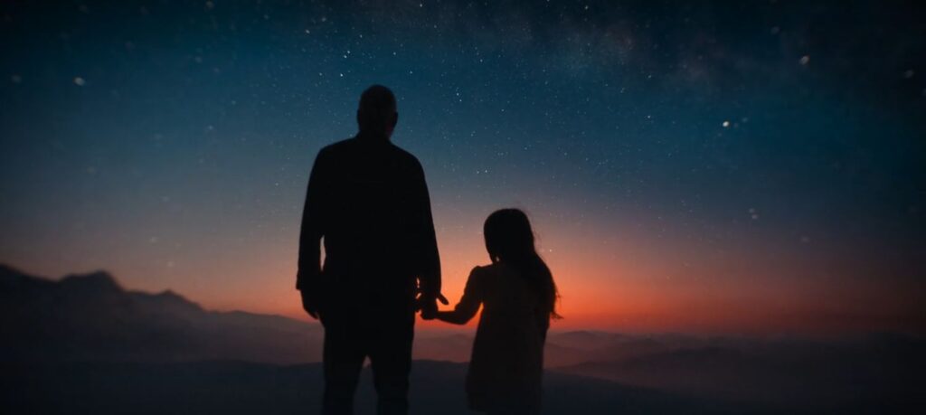 the midnight sky