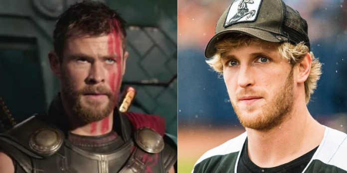 logan paul, chris hemsworth