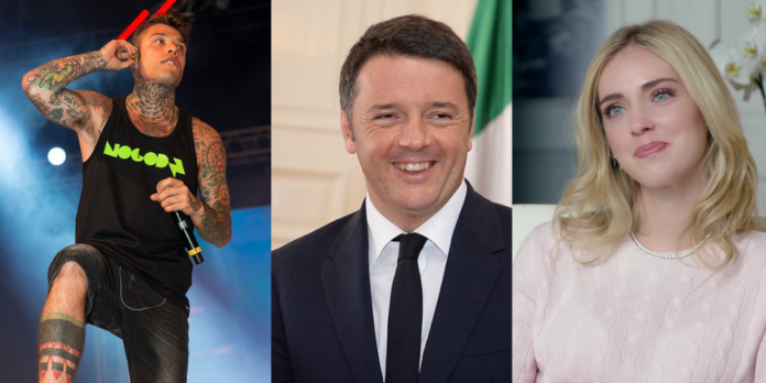 fedez, chiara ferragni, matteo renzi