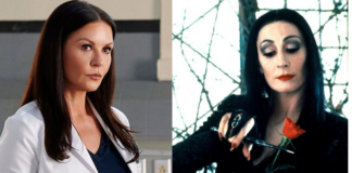 mercoledì, catherine zeta jones, morticia