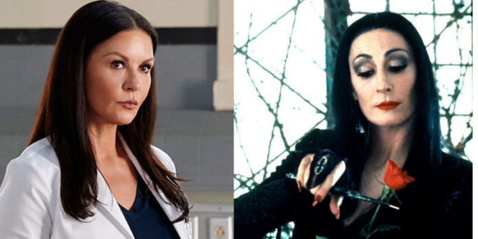mercoledì, catherine zeta jones, morticia