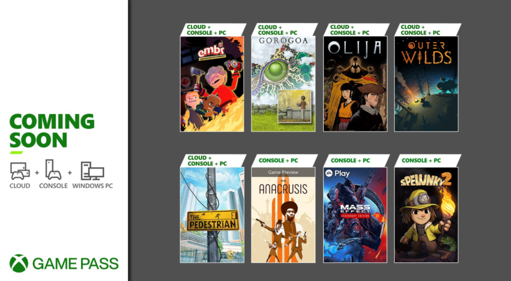 Game Pass Gennaio 2022