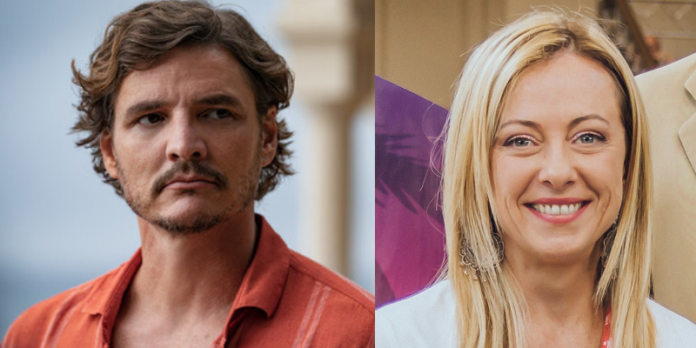 pedro pascal, giorgia meloni