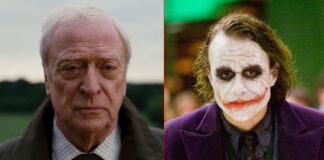 il cavaliere oscuro, michael caine, heath ledger