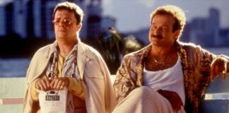 nathan lane, robin williams, piume di struzzo