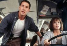 Sandra Bullock e Keanu Reeves in "Speed"