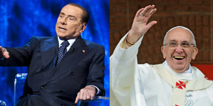silvio berlusconi, papa francesco