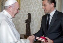 leonardo dicaprio, papa francesco
